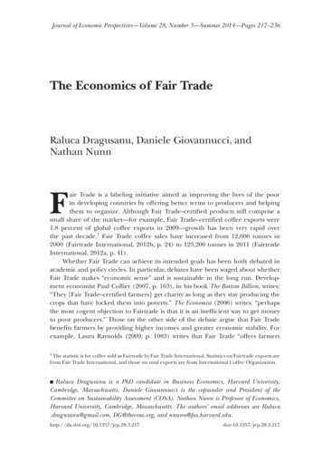 The Economics Of Fair Trade - Harvard University