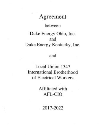 Duke Contract 2017-2022 - LOCAL UNION 1347 - Cincinnati, OH