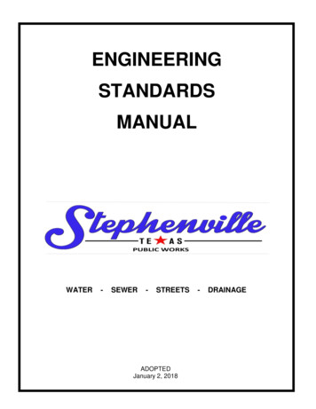 ENGINEERING STANDARDS MANUAL - Stephenville, Texas