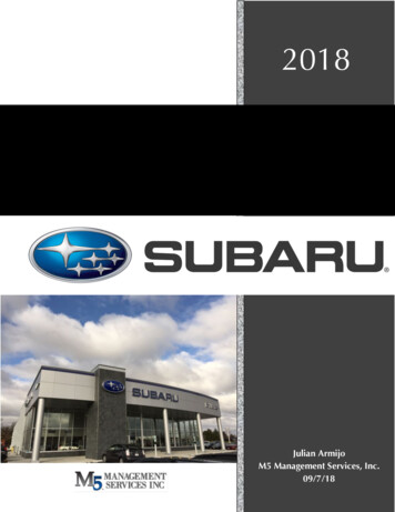 Farish Subaru Evaluation Observation Recommendations WEBEX