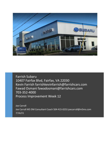 Farrish Subaru 10407 Fairfax Blvd, Fairfax, VA 22030 Kevin Farrish .