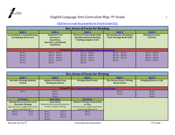 English Language Arts Curriculum Map: 4 Grade