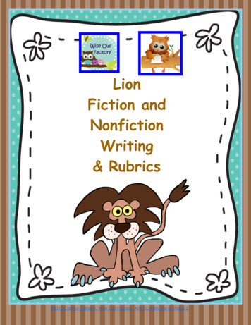 Lion Fiction And Nonfiction Writing & Rubrics