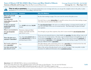 State Of Illinois CIP BA HMO: Blue Cross And Blue Shield Of Illinois .