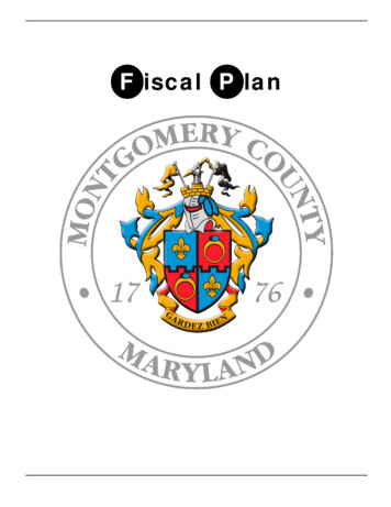 F Iscal P Lan - Montgomery County, Maryland