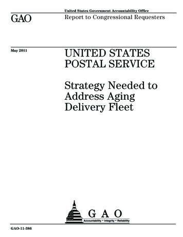 GAO-11-386 United States Postal Service: Strategy Needed To Address .