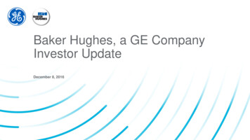 Baker Hughes, A GE Company Investor Day - General Electric