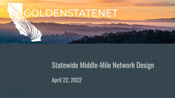 GoldenStateNet Statewide System Level Design - CDT