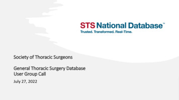 Society Of Thoracic Surgeons General Thoracic Surgery Database