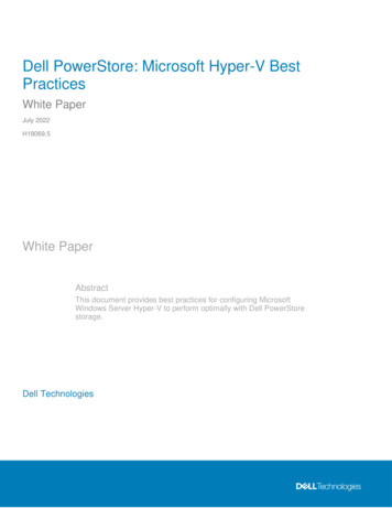 Dell PowerStore: Microsoft Hyper-V Best Practices