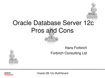 Oracle Database Server 12c Pros And Cons - PEOUG