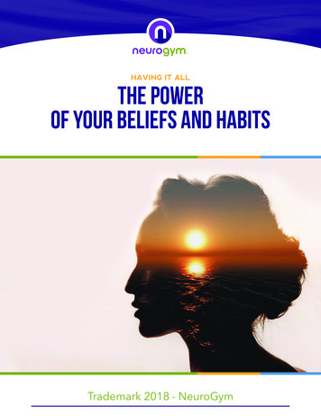 TM THE POWER OF YOUR BELIEFS AND HABITS - Myneurogym 