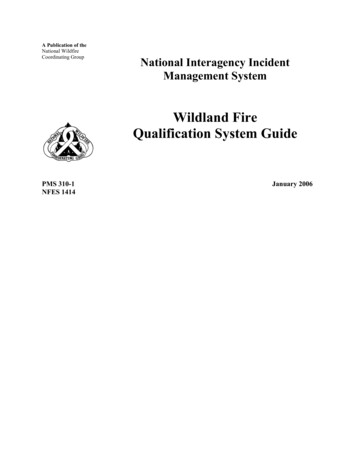 Wildland Fire Qualification System Guide - NWCG