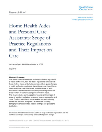 Twitter: @HealthforceUCSF Home Health Aides And Personal Care .