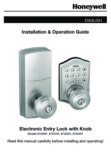 Honeywell Digital Door Lock With Keypad Manual