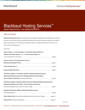 Blackbaud Hosting System Requirements