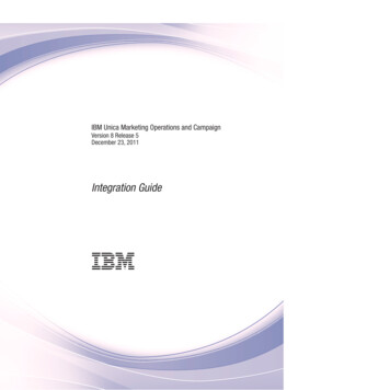 IBM Unica Marketing Operations And Campaign: Integration Guide