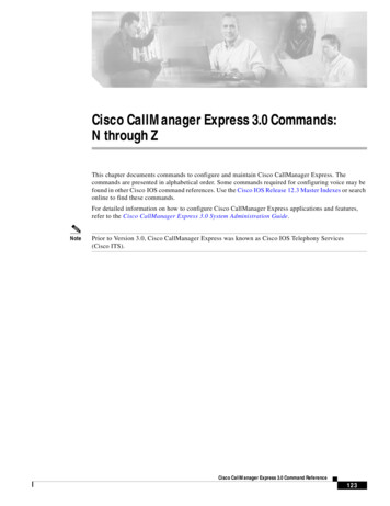 Cisco CallManager Express 3.0 Commands: N Through Z
