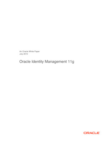 Oracle Identity Management 11g