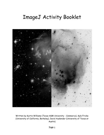 ImageJ Activity Booklet - University Of Texas At Austin