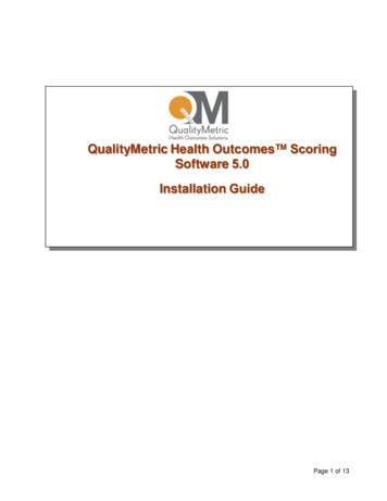 QualityMetric Health Outcomes Software Installation
