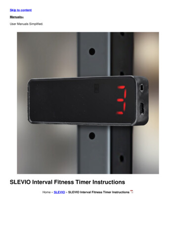 SLEVIO Interval Fitness Timer Instructions - Manuals 
