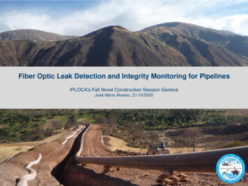 Fiber Optic Leak Detection And Integrity Monitoring For Pipelines