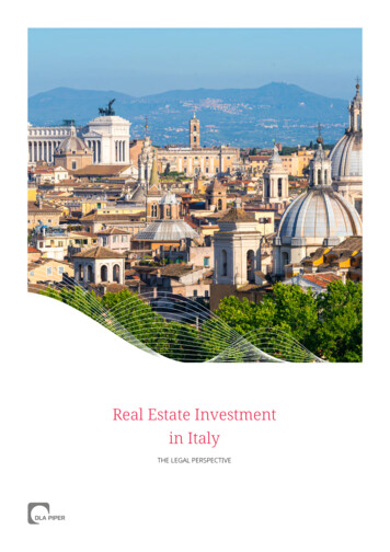Real Estate Investment In Italy - DLA Piper REALWORLD