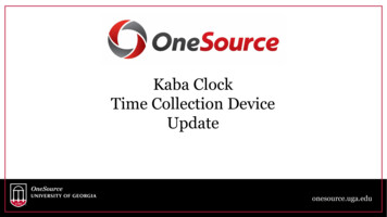 Kaba Clock Time Collection Device Update - OneSource