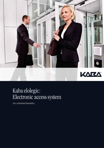 Kaba Elolegic: Electronic Access System - Altagnia 