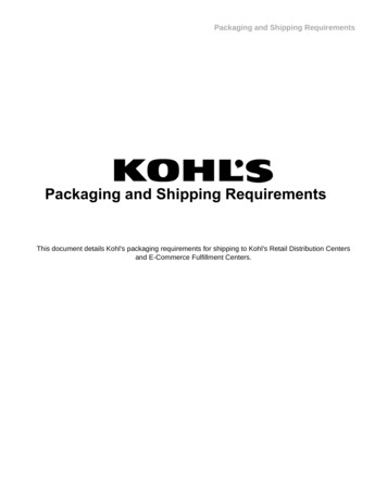 Packaging And Shipping Requirements - Kohl's