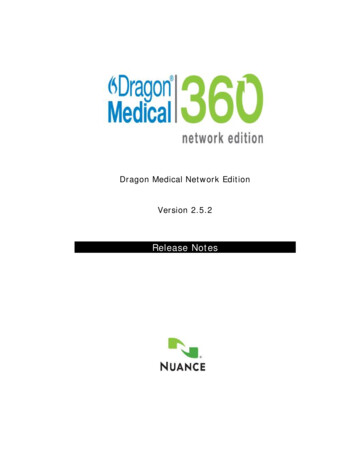 Dragon Medical Network Edition Version 2.5 - Nuance Communications