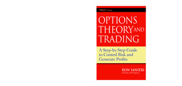 (continued From Front Flap) Praise For Ianieri Options Theory W OPTIONS