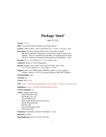 Package 'lme4' - Cran.microsoft 
