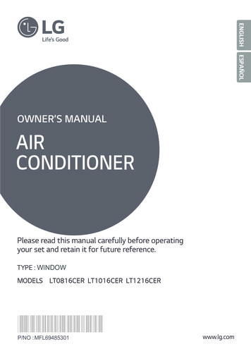 OWNER'S MANUAL AIR CONDITIONER - Assetserver 