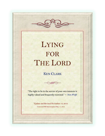 Lying For The Lord - Essay - MormonThink