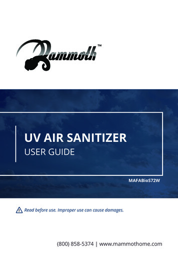 UV AIR SANITIZER - Mammoth