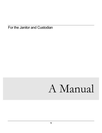 Manual For Janitor Custodian V3 - HEMIC