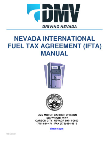Nevada International Fuel Tax Agreement (Ifta) Manual