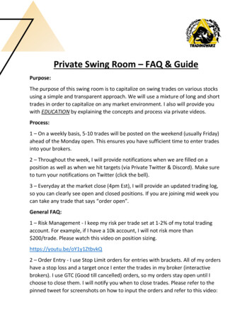 Private Swing Room FAQ & Guide - Trading Warz