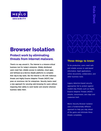 Browser Isolation - Menlo Security