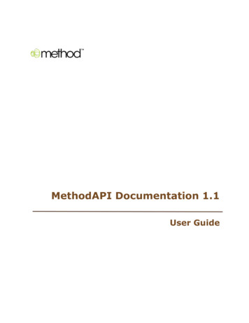 MethodAPI Documentation 1