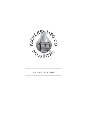 Peerless Mfg. Co. - Annual Report