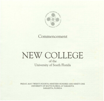 NEW COLLEGE - University Of Florida
