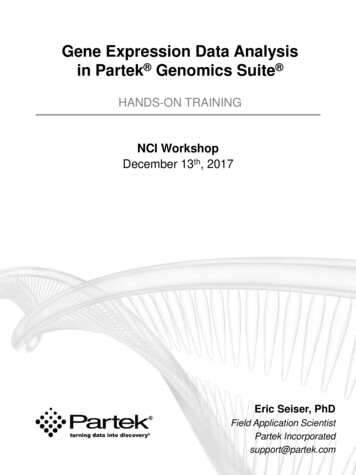 Gene Expression Data Analysis In Partek Genomics Suite