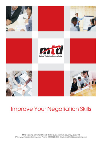 Improve Your Negotiation Skills - MTD