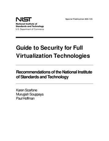 Guide To Security For Full Virtualization Technologies - NIST