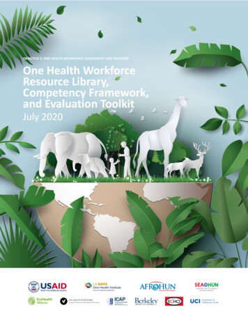 One Health Workforce Resource Library, Competency Framework, And .
