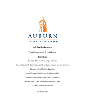 Job Family Manual - Auburn University