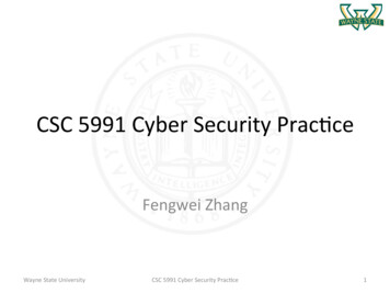 CSC 5991 Cyber Security Prac1ce